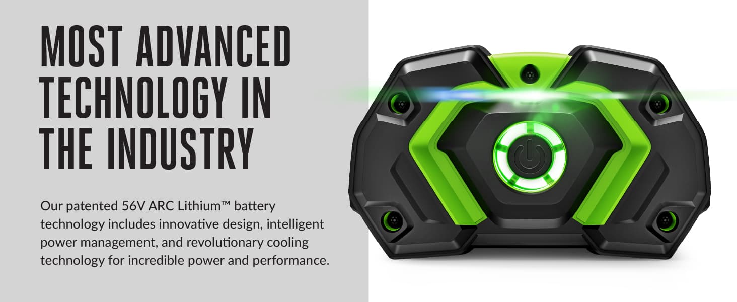 EGO 56V ARC Lithium advanced battery technology